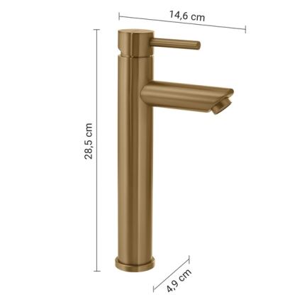 Gedy - ALTO håndvaskarmatur 28,5 cm, guldfarvet
