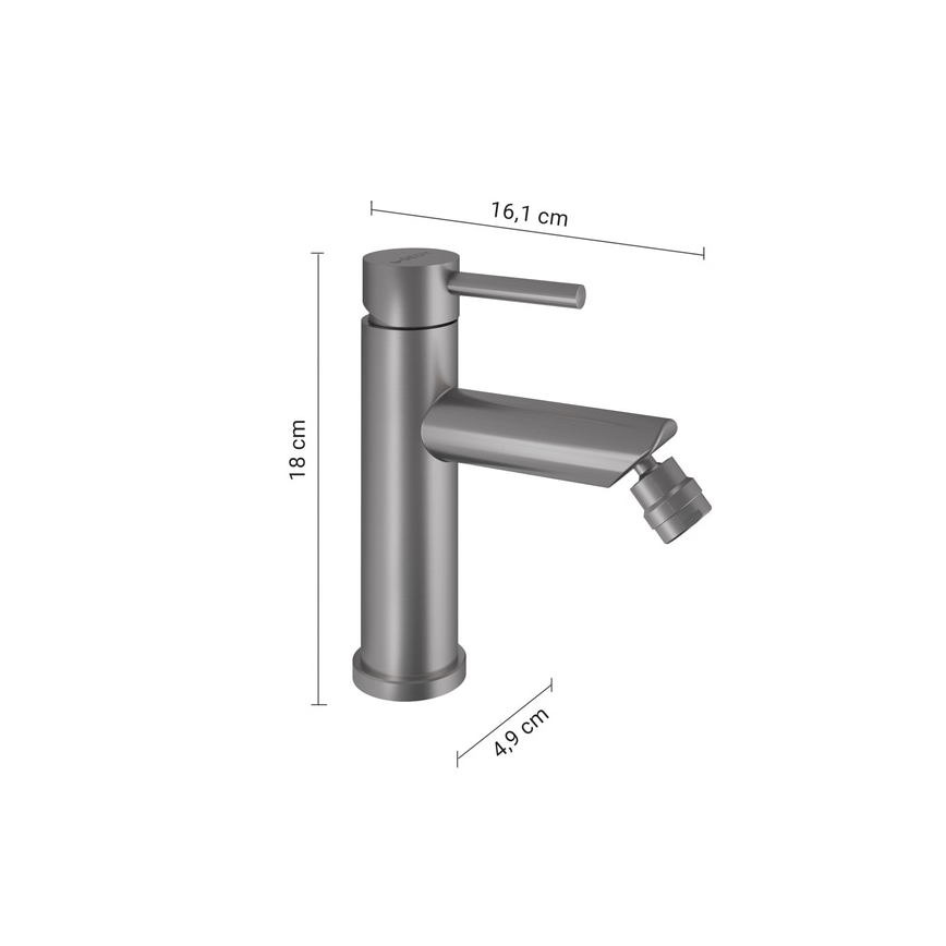 Gedy - Bidetarmatur COMO 18 cm mat krom