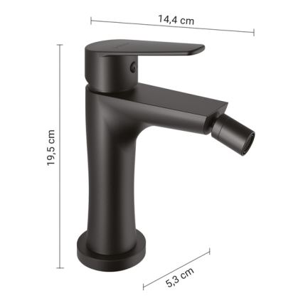 Gedy - Bidetarmatur COMO 19,5 cm mat sort