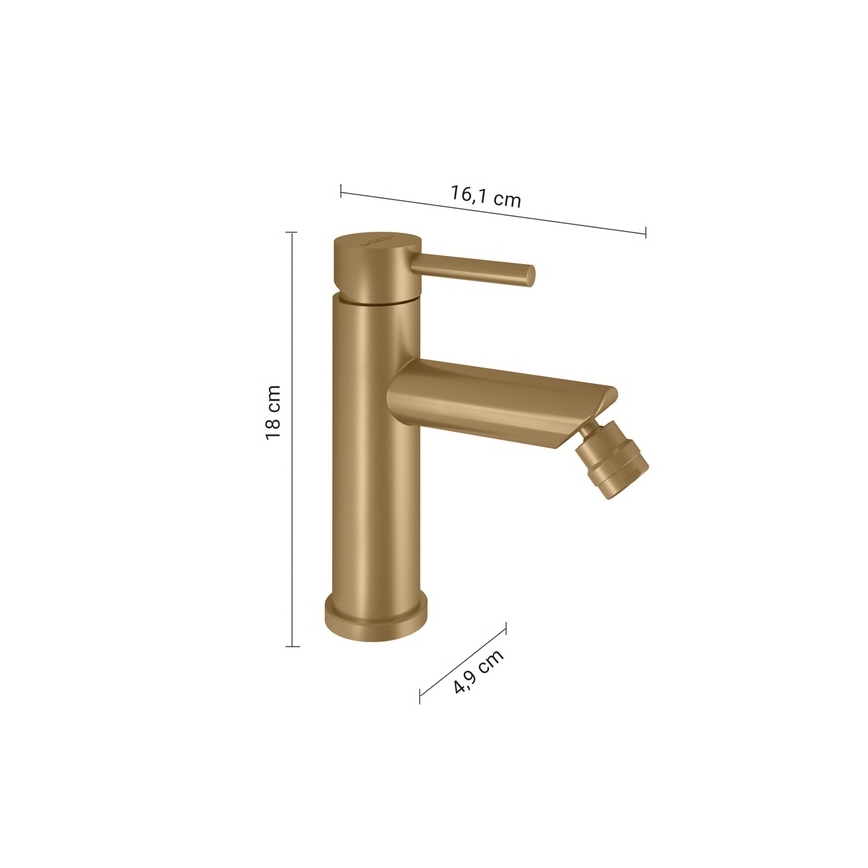 Gedy - Bidetbatteri COMO 18 cm guld