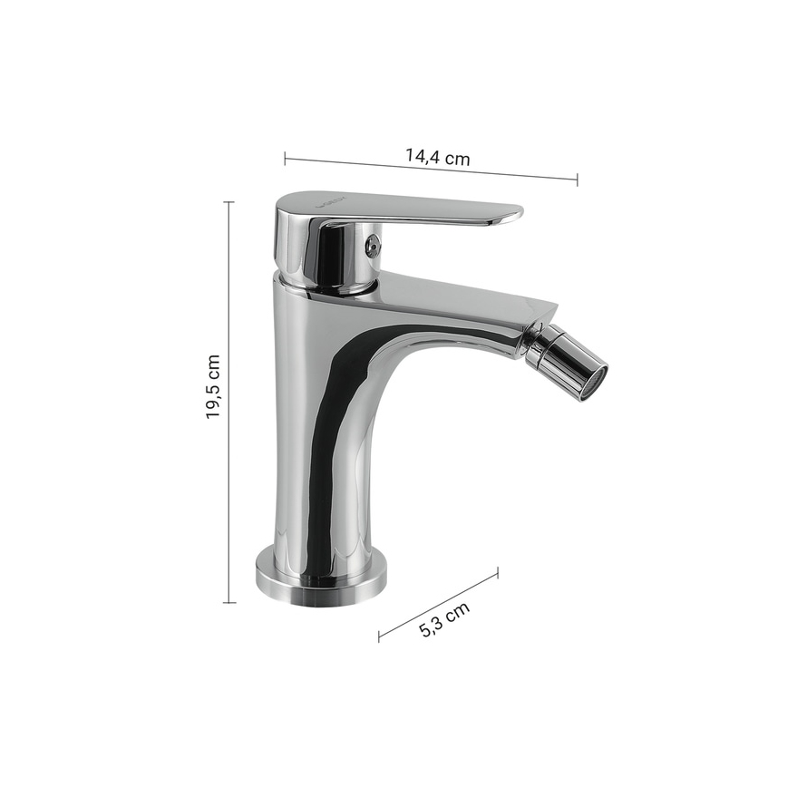 Gedy - Bidetbatteri COMO 19,5 cm i blank krom