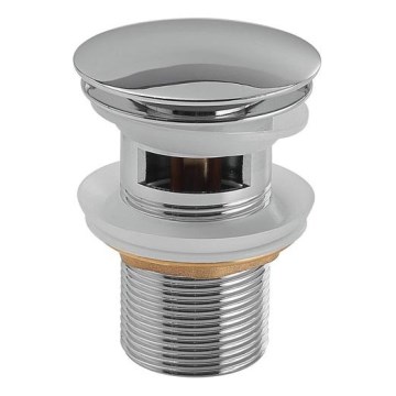 Gedy - Bundventil til håndvask CLICK-CLACK, Ø 6,6 cm, blank krom