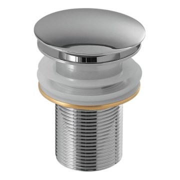 Gedy - Bundventil til håndvask CLICK-CLACK Ø 6,6 cm blank krom