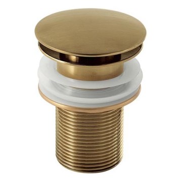 Gedy - Bundventil til håndvask CLICK-CLACK Ø 6,6 cm, guldfarvet