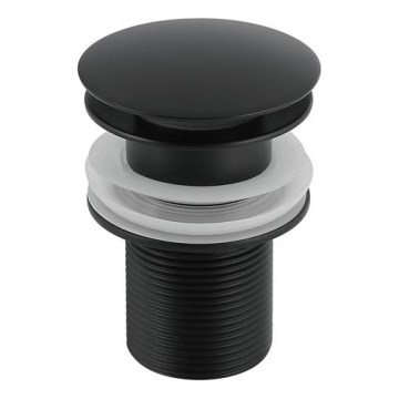 Gedy - Bundventil til håndvask CLICK-CLACK Ø 6,6 cm mat sort