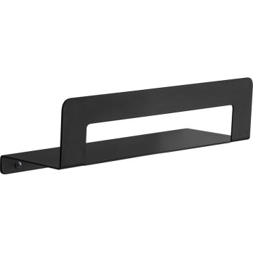 Gedy - CLEO hylde med håndklædeholder 30 cm mat sort