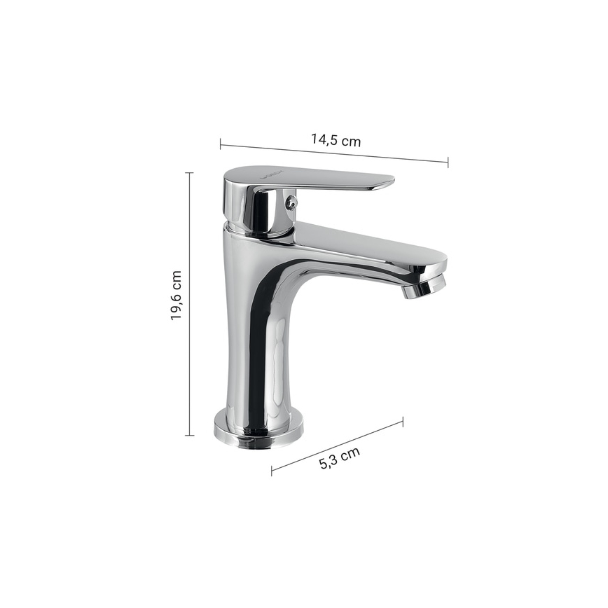 Gedy - COMO håndvaskarmatur 19,6 cm, blank krom