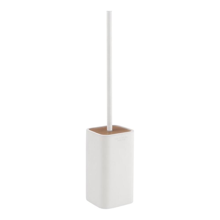 Gedy - Fritstående toiletbørste NINFEA hvid/bambus