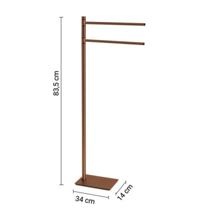 Gedy - Gulvstativ med håndklædeholder TRILLY 83,5 cm i bronzefinish