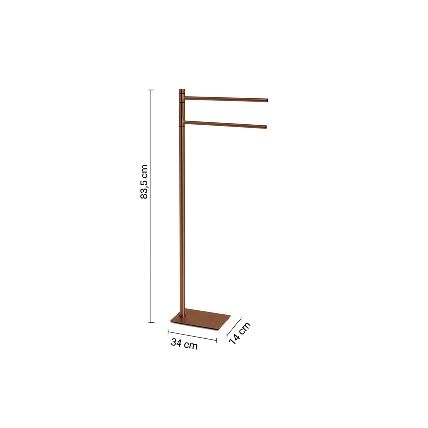 Gedy - Gulvstativ med håndklædeholder TRILLY 83,5 cm i bronzefinish