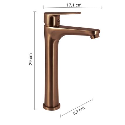 Gedy - Håndvaskarmatur COMO 29 cm, bronzefarvet