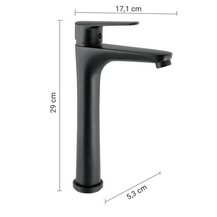 Gedy - Håndvaskarmatur COMO 29 cm mat sort