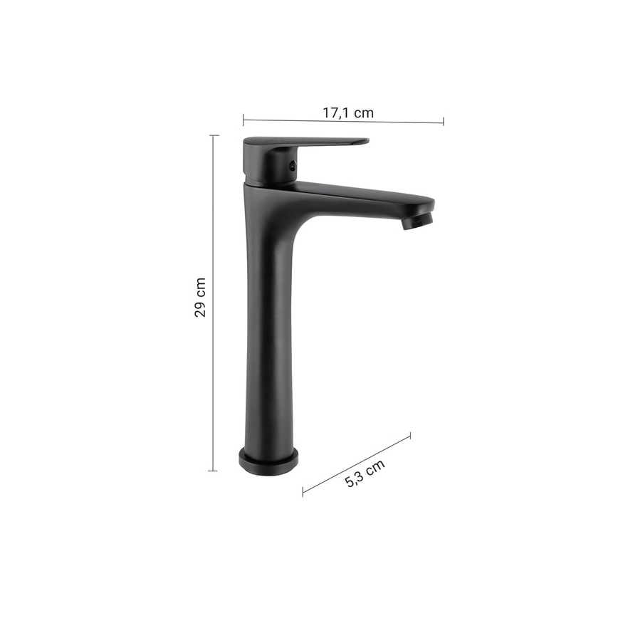 Gedy - Håndvaskarmatur COMO 29 cm mat sort