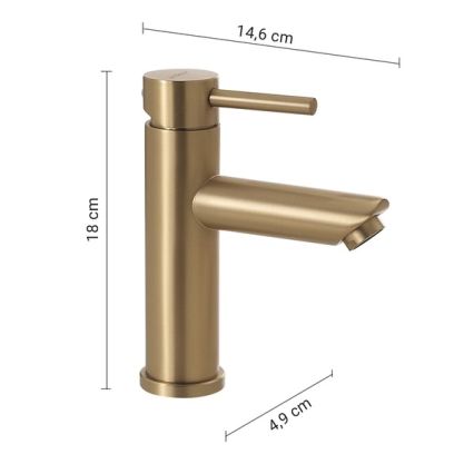 Gedy - Håndvaskarmatur GARDA 18 cm guld