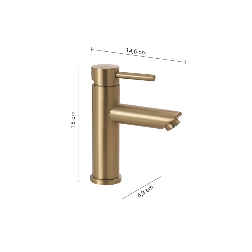 Gedy - Håndvaskarmatur GARDA 18 cm guld