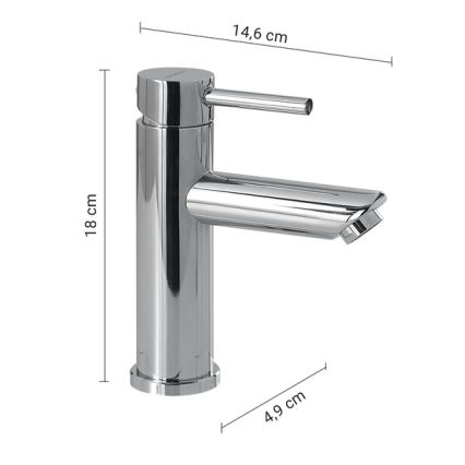 Gedy - Håndvaskarmatur GARDA 18 cm, poleret krom