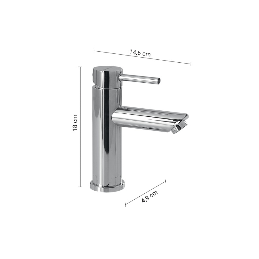 Gedy - Håndvaskarmatur GARDA 18 cm, poleret krom