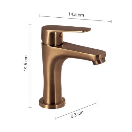 Gedy - Håndvaskbatteri COMO 19,6 cm i bronze