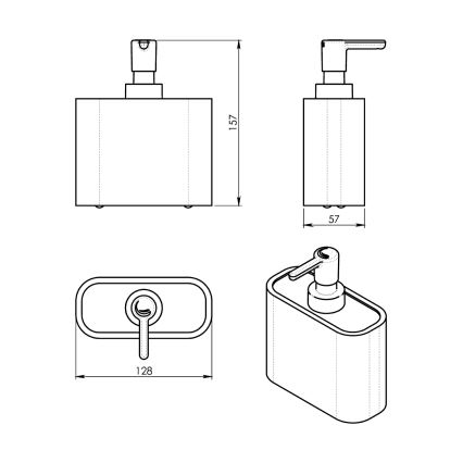 Gedy - Sæbedispenser NINFEA hvid/bambus