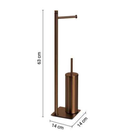 Gedy - TRILLY toiletpapir- og toiletbørsteholder i bronze
