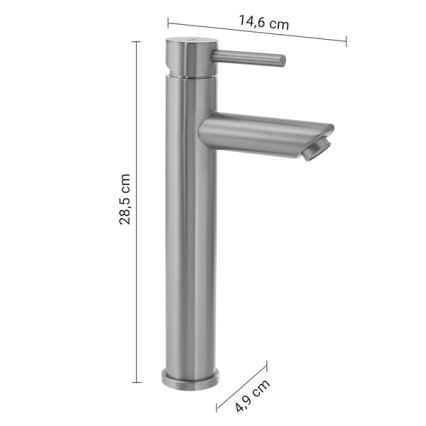 Gedy - Vaskarmatur ALTO 28,5 cm i mat krom