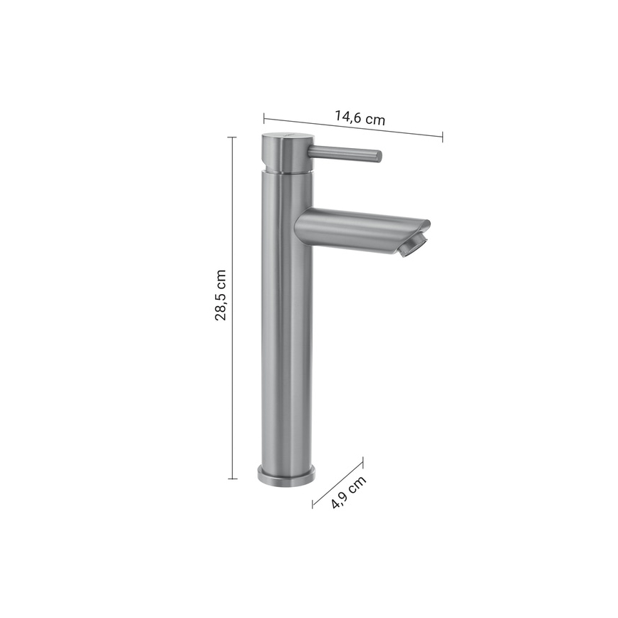 Gedy - Vaskarmatur ALTO 28,5 cm i mat krom