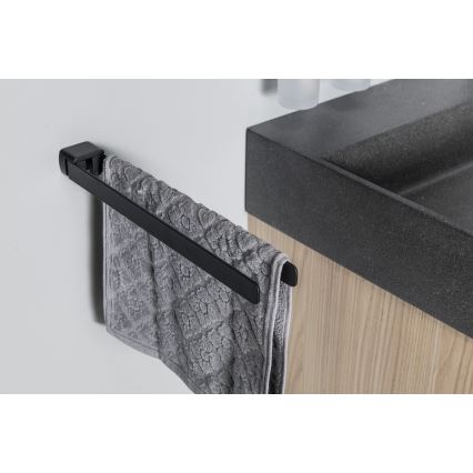 Gedy - Væg drejeligt håndklæde holder PIRENEI 36 cm mat sort