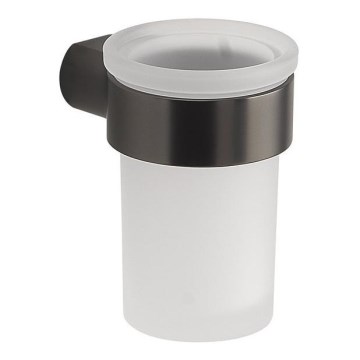 Gedy - Vægholder til tandbørster PIRENEI matglas/metallisk grå