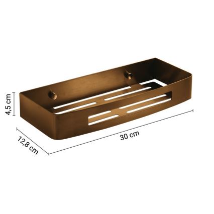 Gedy - Væghylde til bruser SMART 30x12,8 cm i bronze