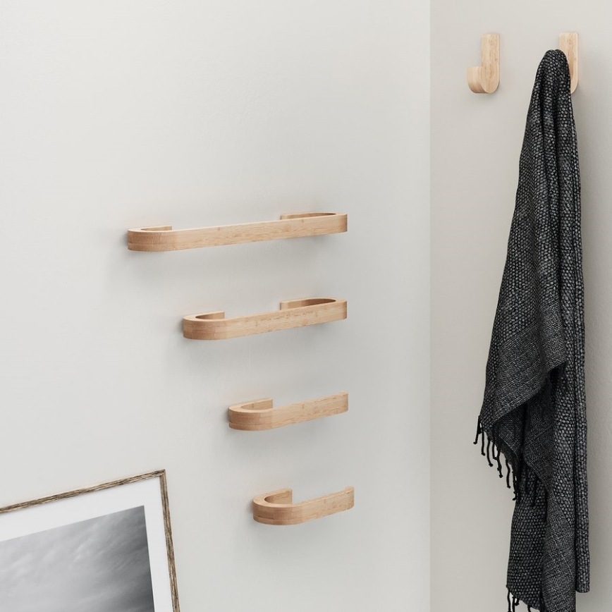 Gedy - Væghængt håndklædeholder HIMALAYA 7x30 cm bambus/beige