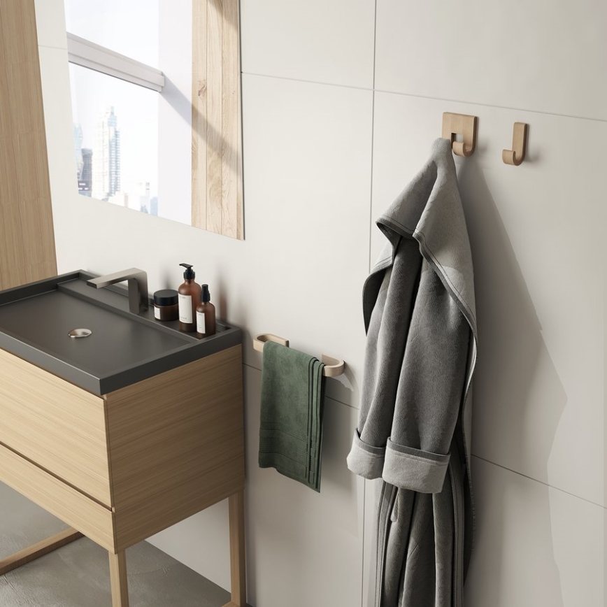 Gedy - Væghængt håndklædeholder HIMALAYA 7x30 cm bambus/beige