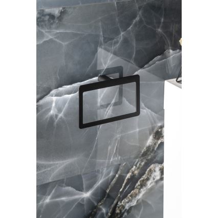 Gedy - Væghængt håndklædeholder PIRENEI, 15 x 23 cm, mat sort