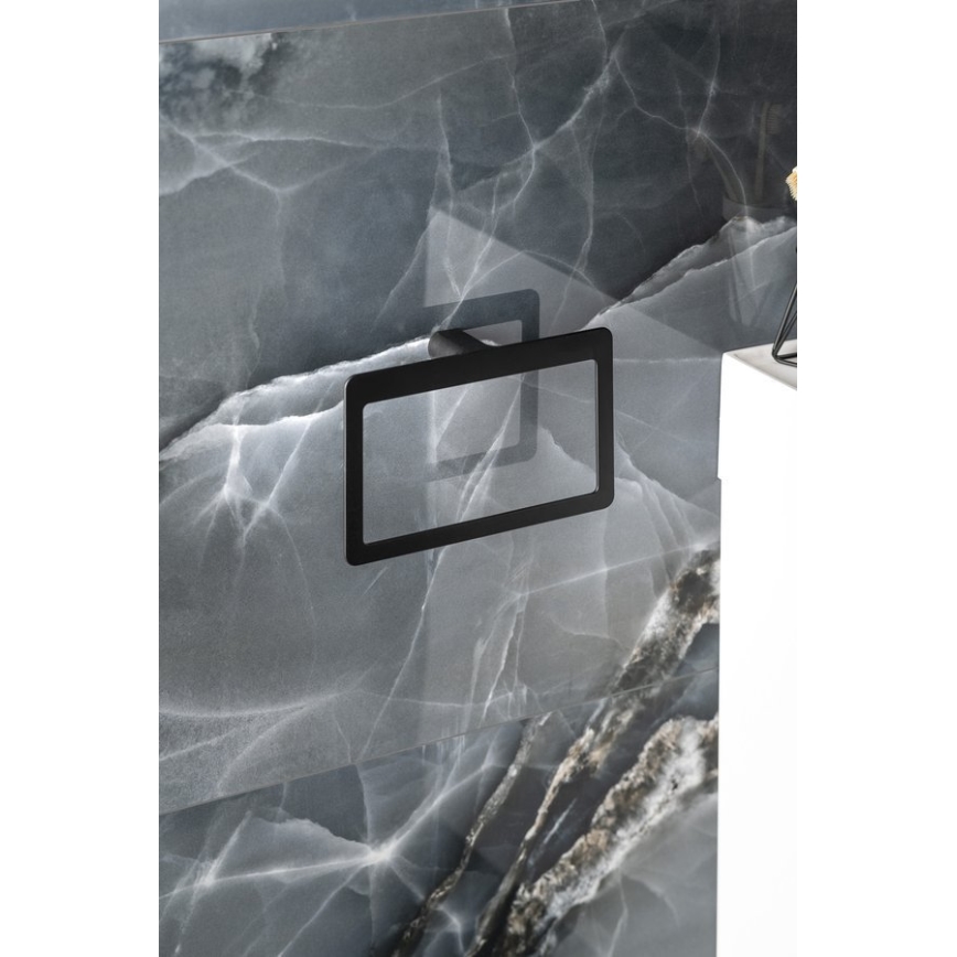 Gedy - Væghængt håndklædeholder PIRENEI, 15 x 23 cm, mat sort