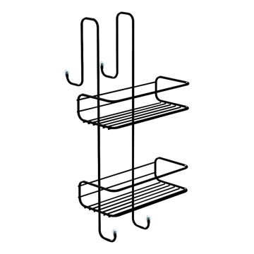 Gedy - Vægmonteret brusehylde CHROM LINE 49 x 24 cm, mat sort
