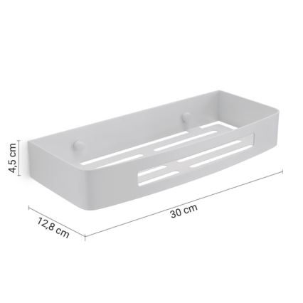 Gedy - Vægmonteret brusehylde SMART 30x12,8 cm hvid