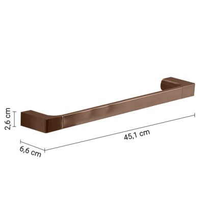 Gedy - Vægmonteret håndklædeholder PIRENEI 45 cm, bronze