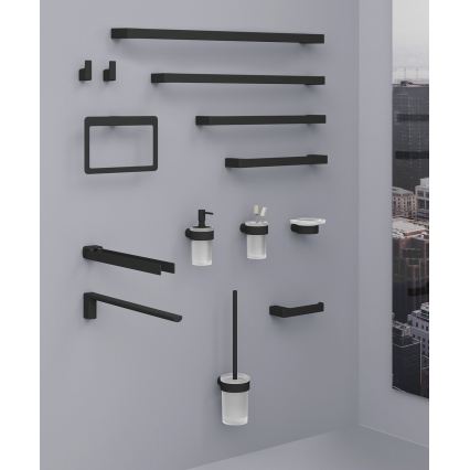 Gedy - Vægmonteret håndklædeholder PIRENEI 6,6x41 cm mat sort