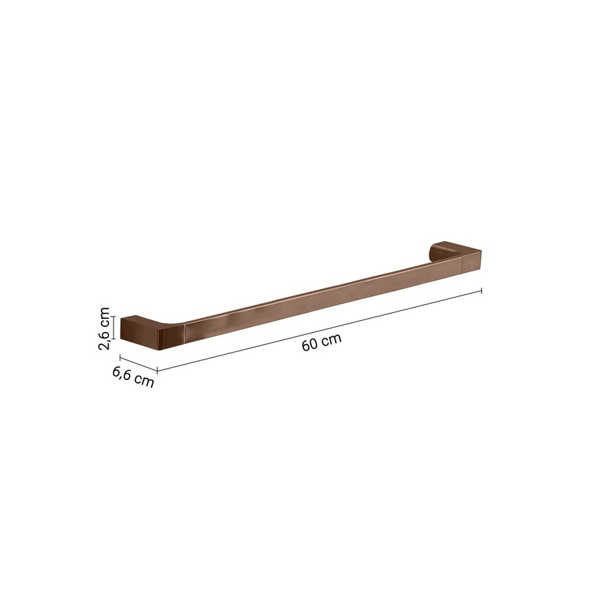 Gedy - Vægmonteret håndklædeholder PIRENEI 60 cm, bronze
