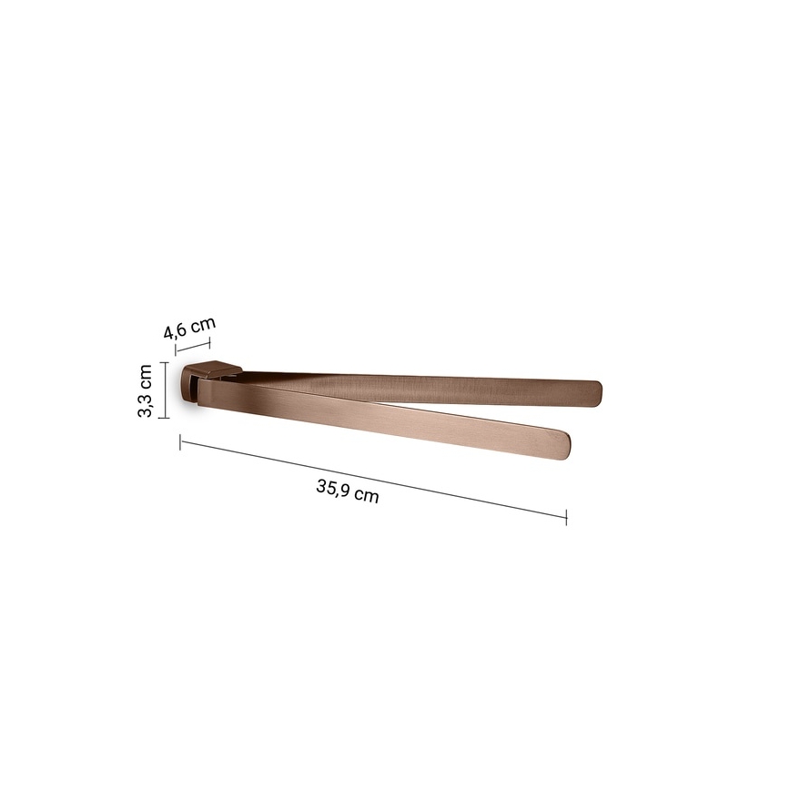 Gedy - Vægmonteret svingbar håndklædeholder PIRENEI 36 cm, bronze