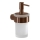 Gedy - Vægmonteret sæbedispenser PIRENEI 140 ml mælkehvidt glas/bronzefarvet