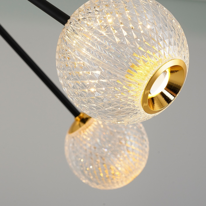 GELA LED pendellampe 12xLED/5W/230V 3000K sort/guld