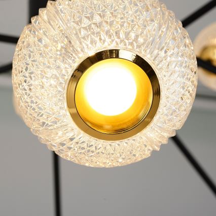 GELA LED pendellampe 12xLED/5W/230V 3000K sort/guld