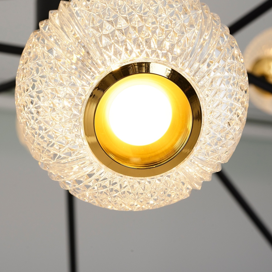 GELA LED pendellampe 12xLED/5W/230V 3000K sort/guld