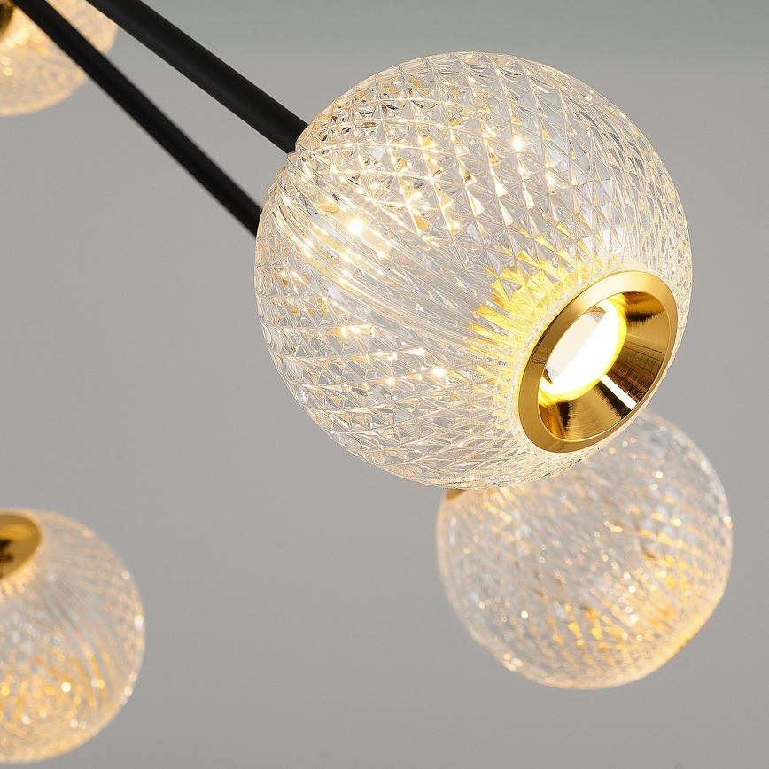 GELA LED pendellampe 12xLED/5W/230V 3000K sort/guld