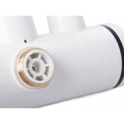Gennemstrømsvandvarmer m. sprayer og LCD display 3000W/230V IPX4 hvid