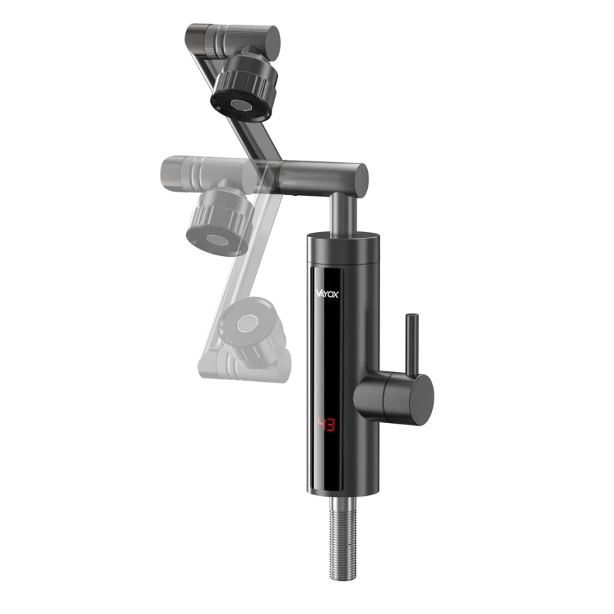 Gennemstrømsvandvarmer med LED-lys display 3000W/230V IPX4 antracit