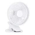 Genopladelig bord ventilator med klemme VIENTO 6W/5V 2000 mAh hvid