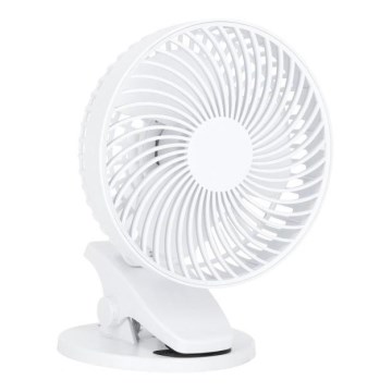 Genopladelig bord ventilator med klemme VIENTO 6W/5V 2000 mAh hvid