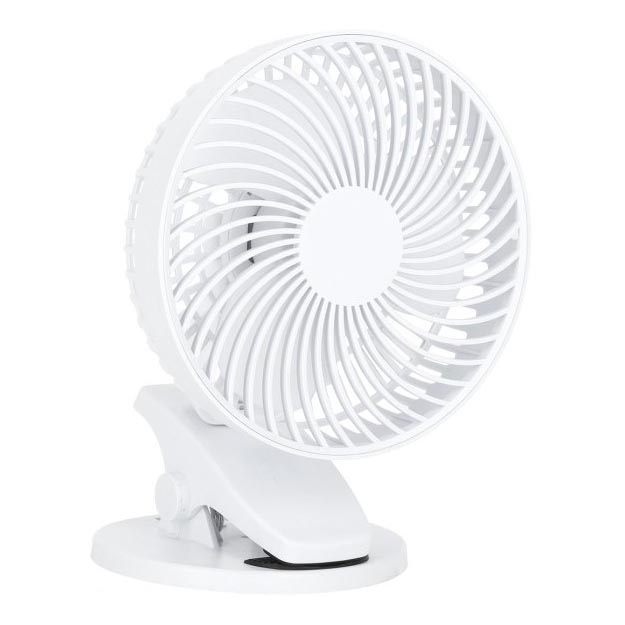 Genopladelig bord ventilator med klemme VIENTO 6W/5V 2000 mAh hvid