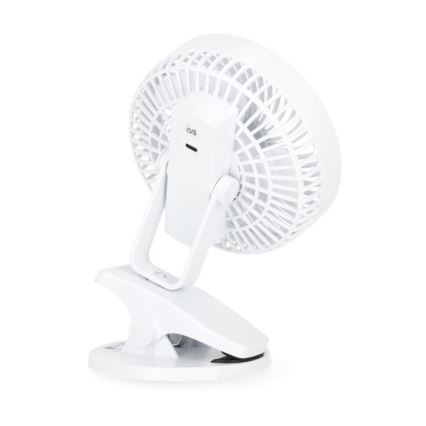 Genopladelig bord ventilator med klemme VIENTO 6W/5V 2000 mAh hvid